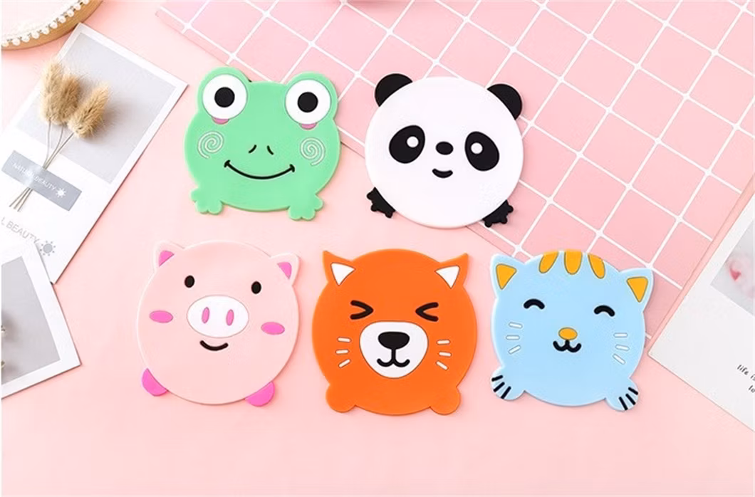 Promotional Gifts China Manufacturer Cartoon PVC Rubber Cup Holder Drink Coaster