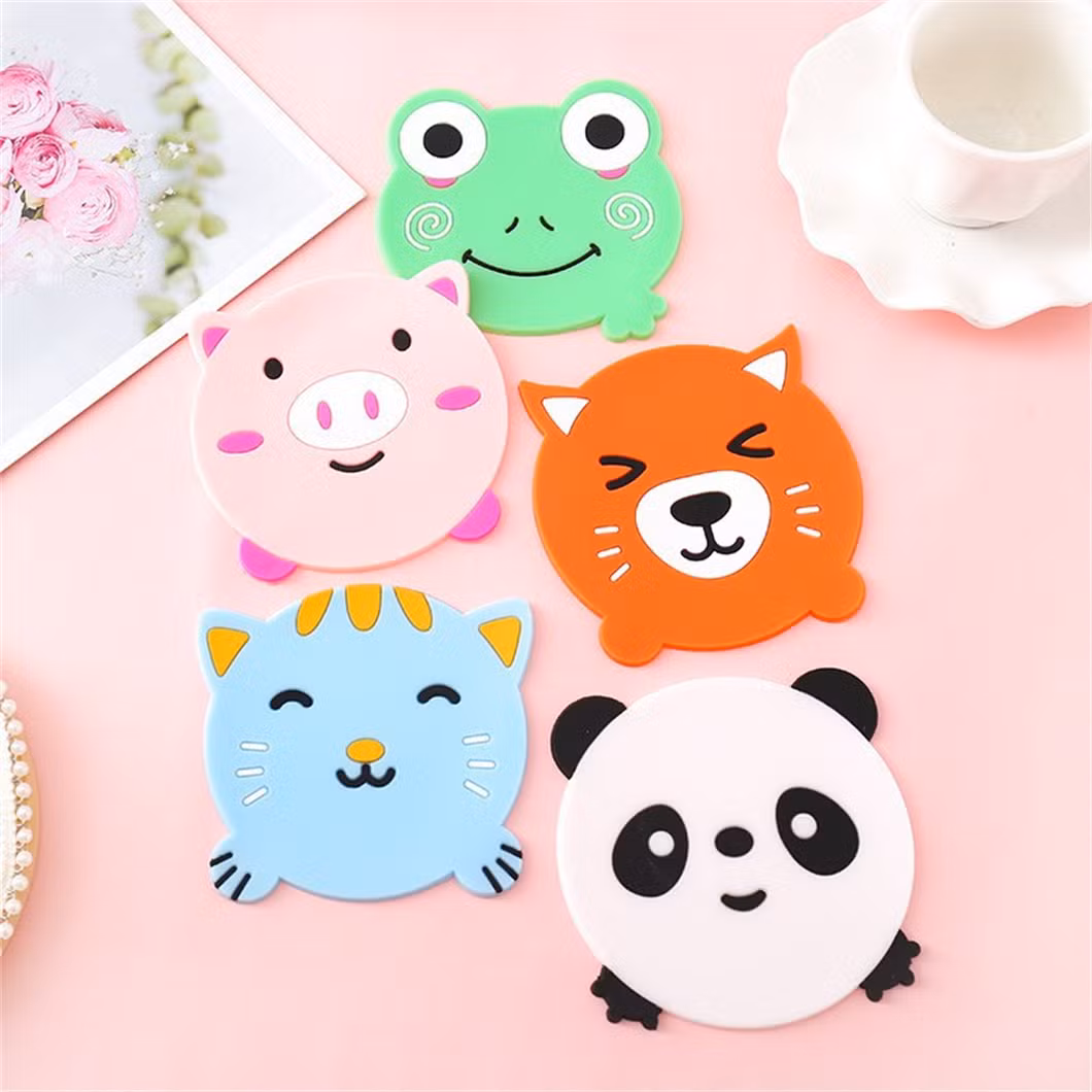 Promotional Gifts China Manufacturer Cartoon PVC Rubber Cup Holder Drink Coaster