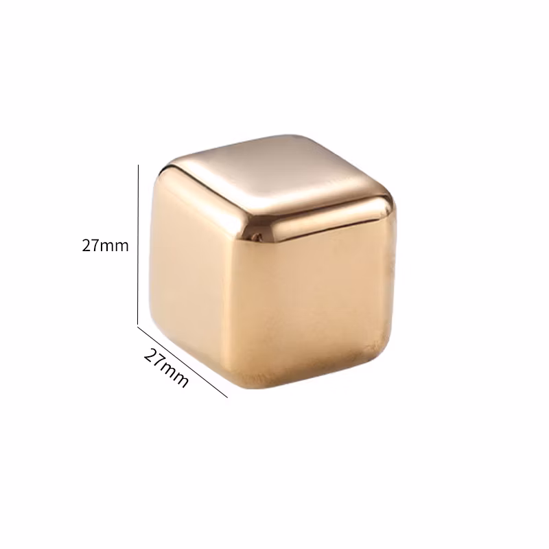 China Manufacturer Whiskey Stones Stainless Steel Ice Cube Reusable Metal Ice Cubes for Whiskey