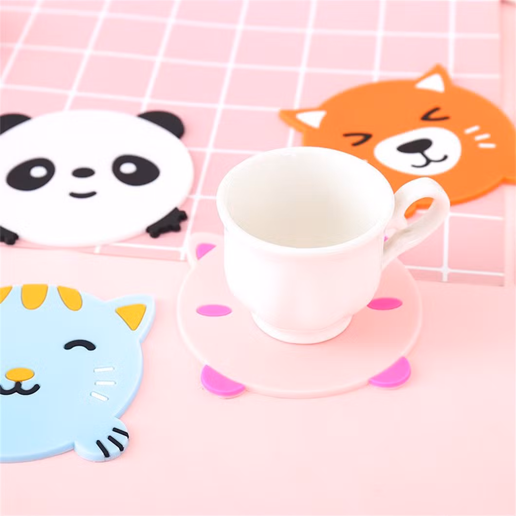 Promotional Gifts China Manufacturer Cartoon PVC Rubber Cup Holder Drink Coaster