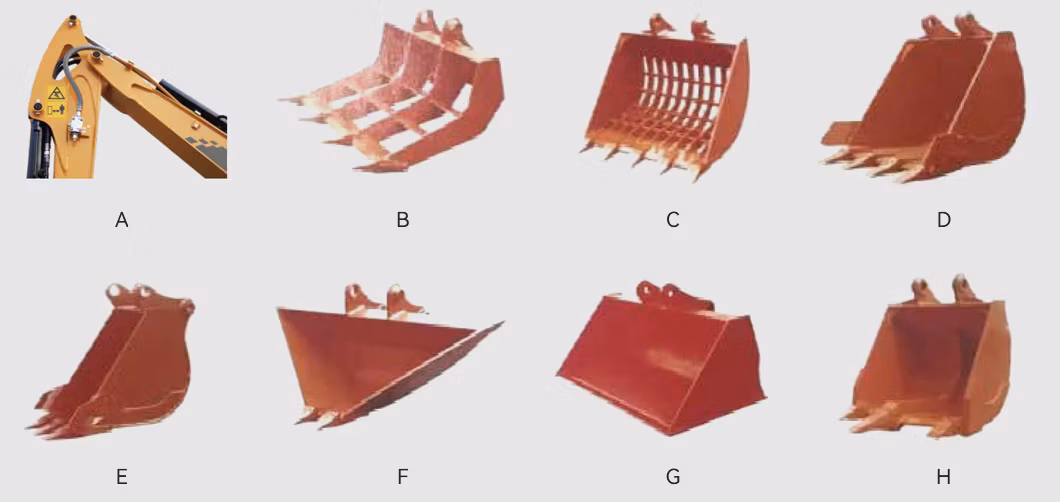 1.8/2 Ton China Cheap Price Excavatrice Tree Cutter for Excavator Amphibious Excavator Track Chain