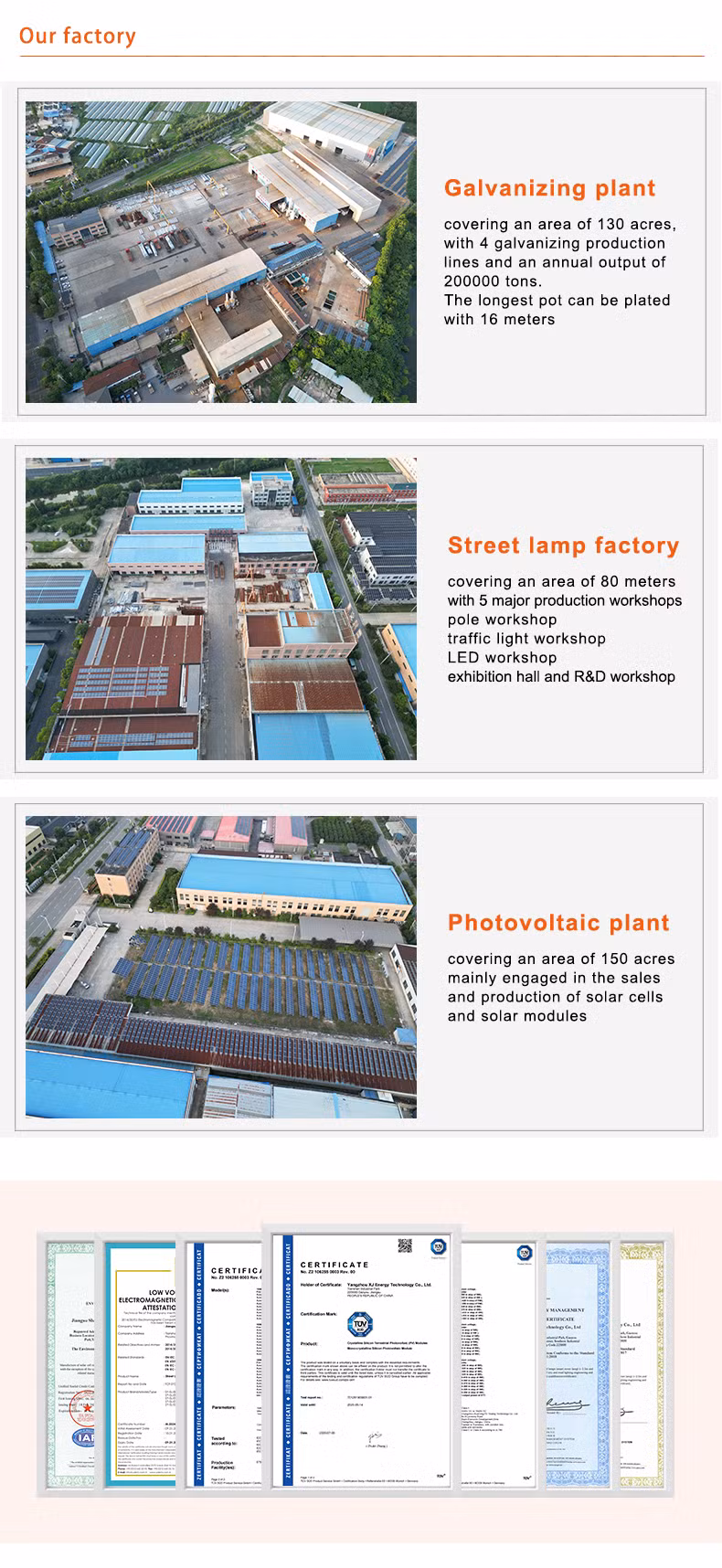 18, 20m, 30m, 35m Hot DIP Galvanized High Mast Lighting Pole with LED Projection Lights for Stadiums, Airports, and Streets