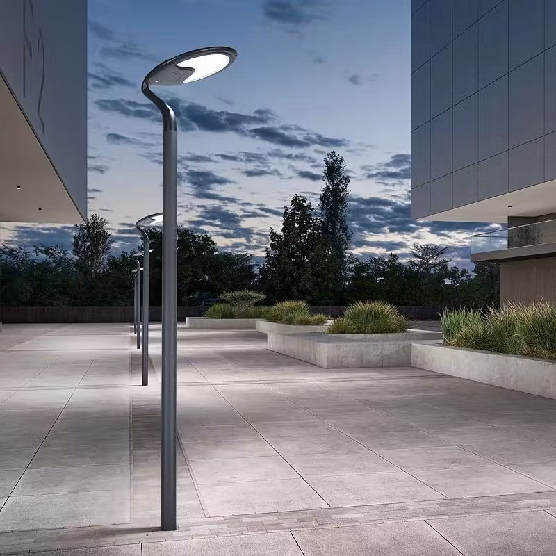 New Style High Power LED Landscape Lighting Outdoor Smart Sensor 3-6m Pole Post Lighting Fixture All in One 25W Solar Garden Light