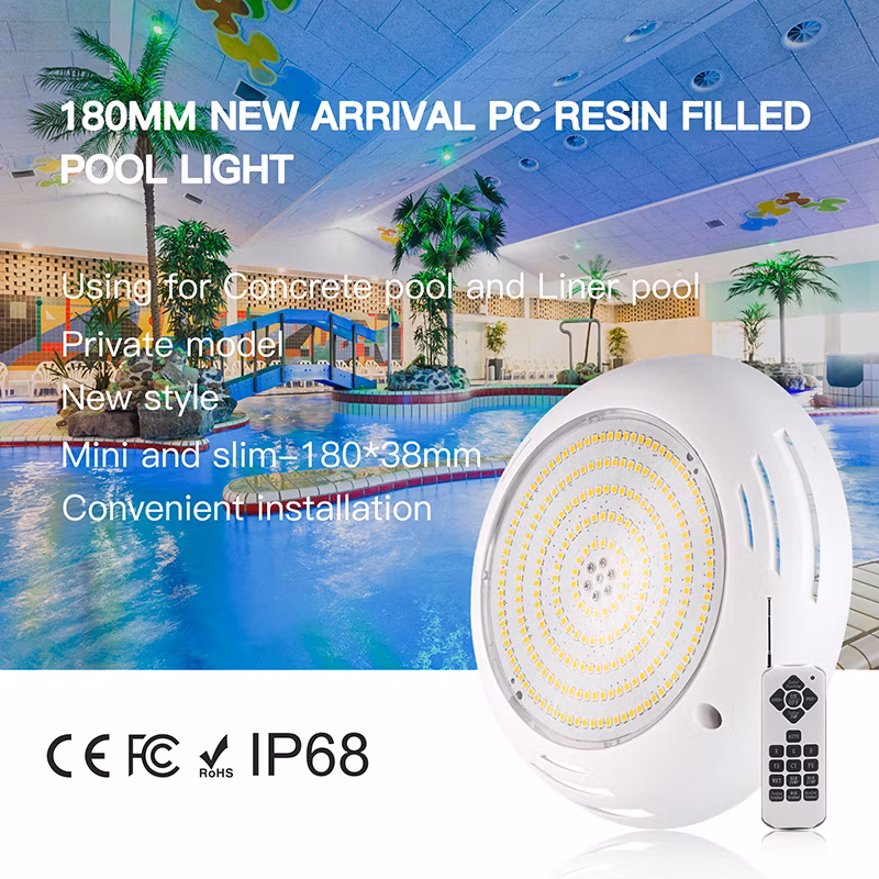 CE/RoHS/FCC/IP68 Resin Filled LED Swimming Pool/Fountain/Lake/Pond Light