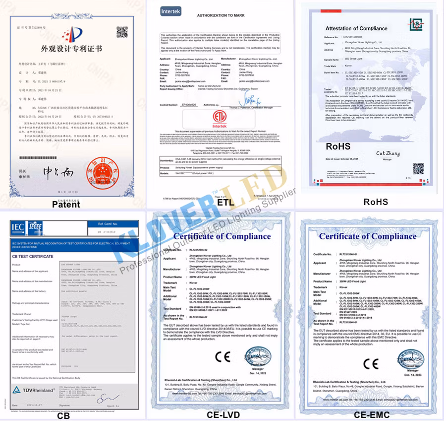 Outdoor Aluminum IP65 100W 150W 200W 250W LED Street Lamp for Highway Square Garden Parking Lot Lighting