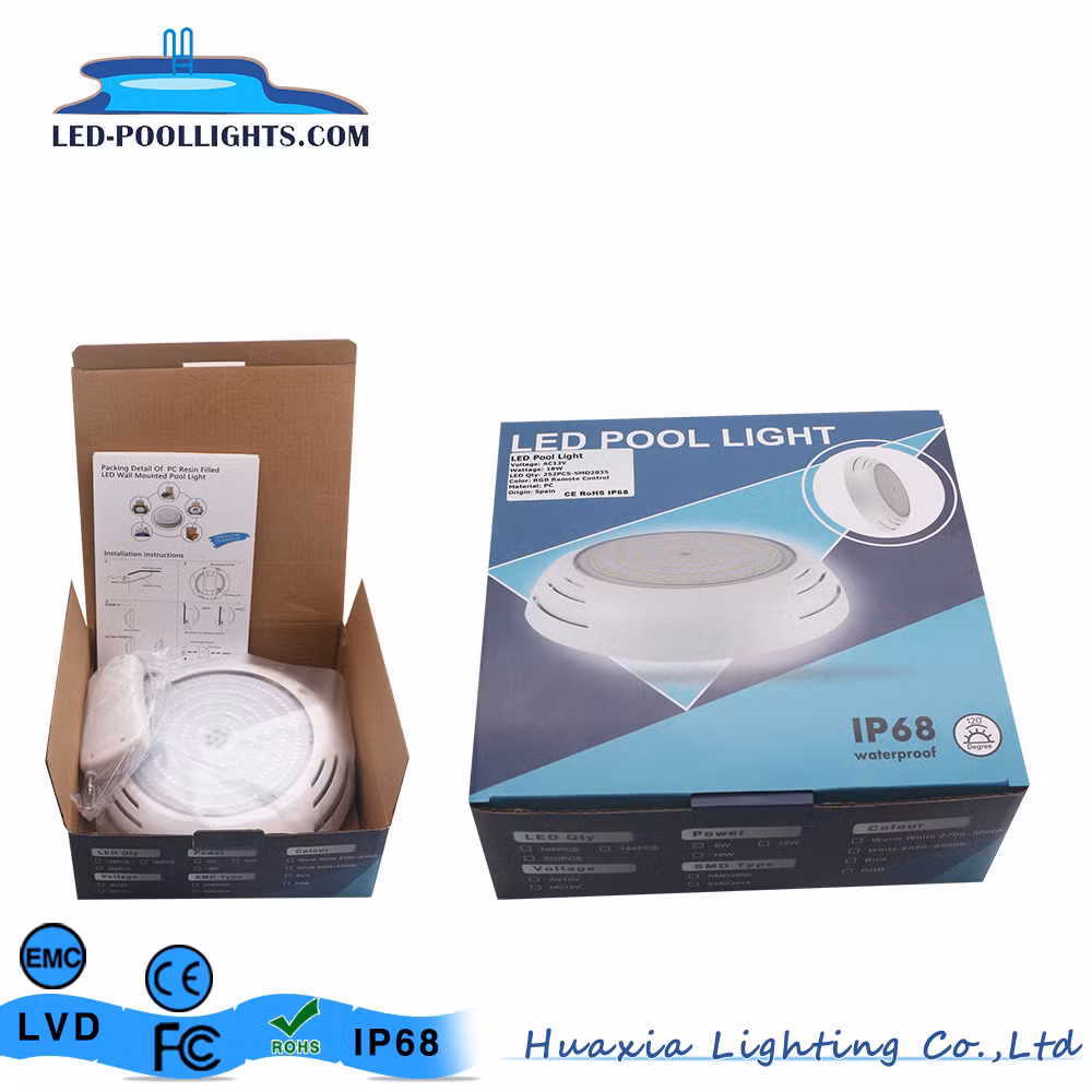 CE/RoHS/FCC/IP68 Resin Filled LED Swimming Pool/Fountain/Lake/Pond Light