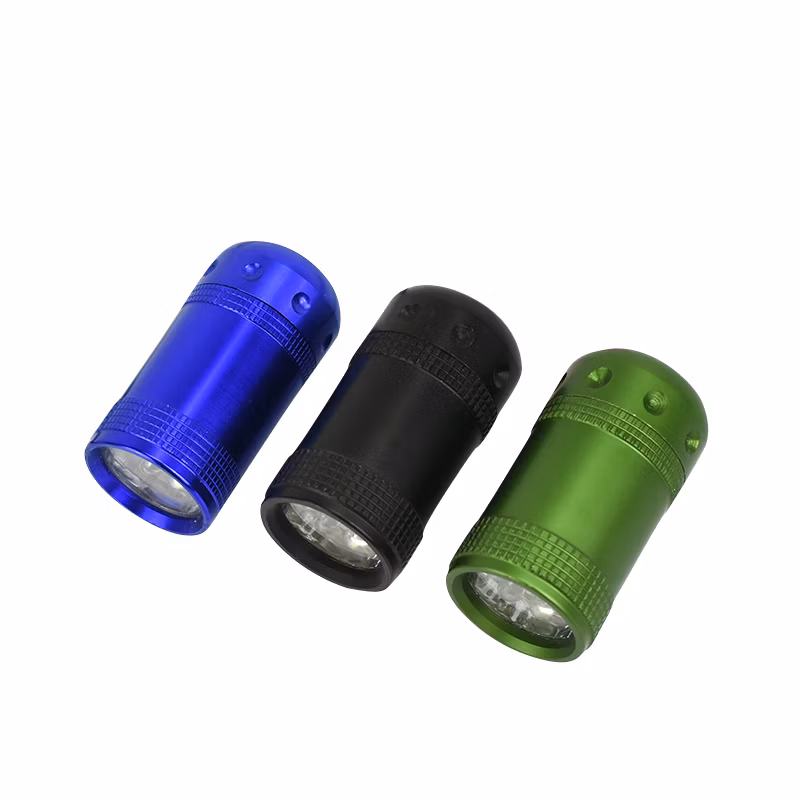 Small Push Button Pocket LED Torch Self Defense Aluminum Torch Flashlight