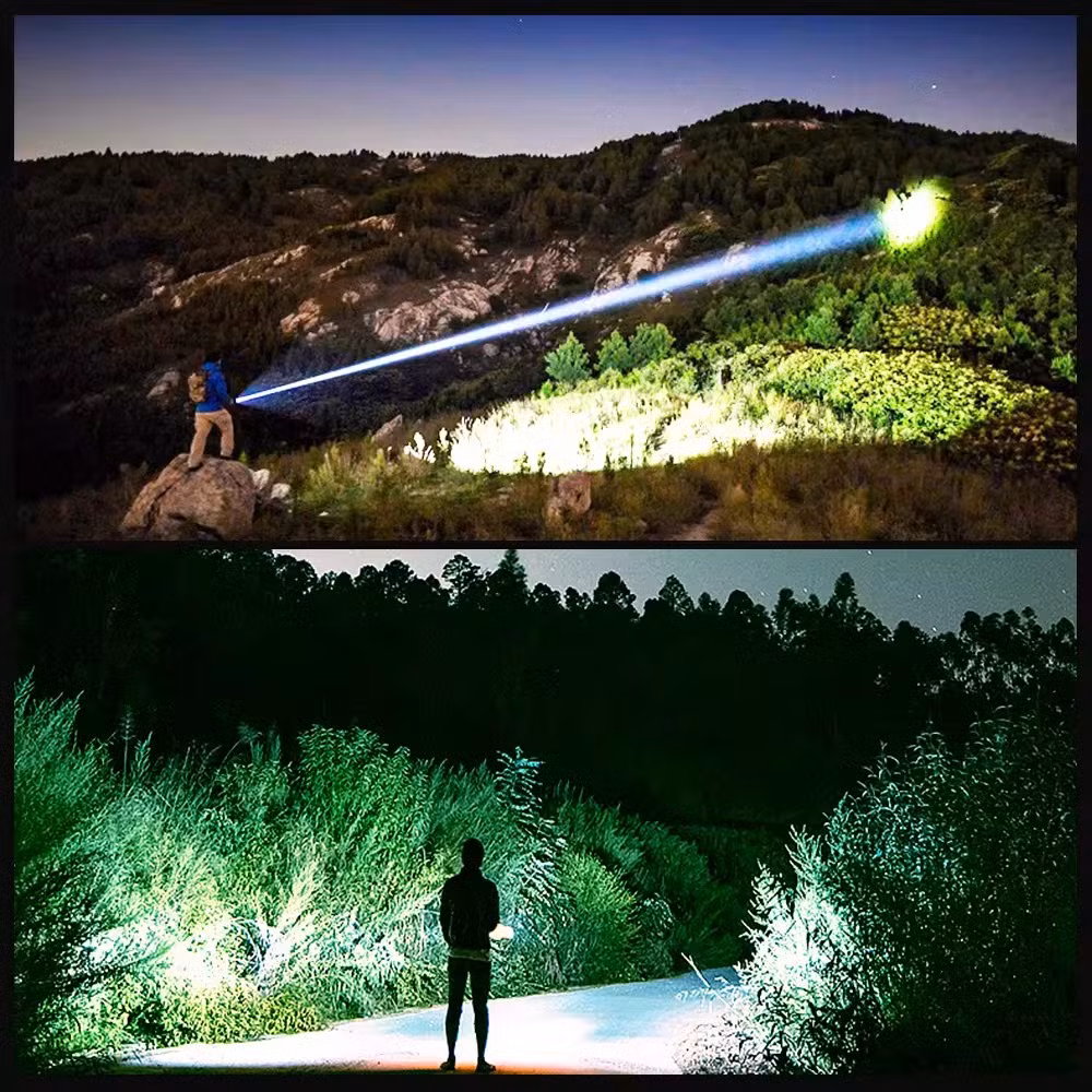 HTC High-Power LED Flashlight Luminescent Fluorescent Aluminum Flashlight3