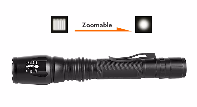Brightenlux Most Professional Tactical Flashlight Super Bright 500lm LED Flashlight Zoom Flashlight Torch Aluminum Alloy IP44 Waterproof
