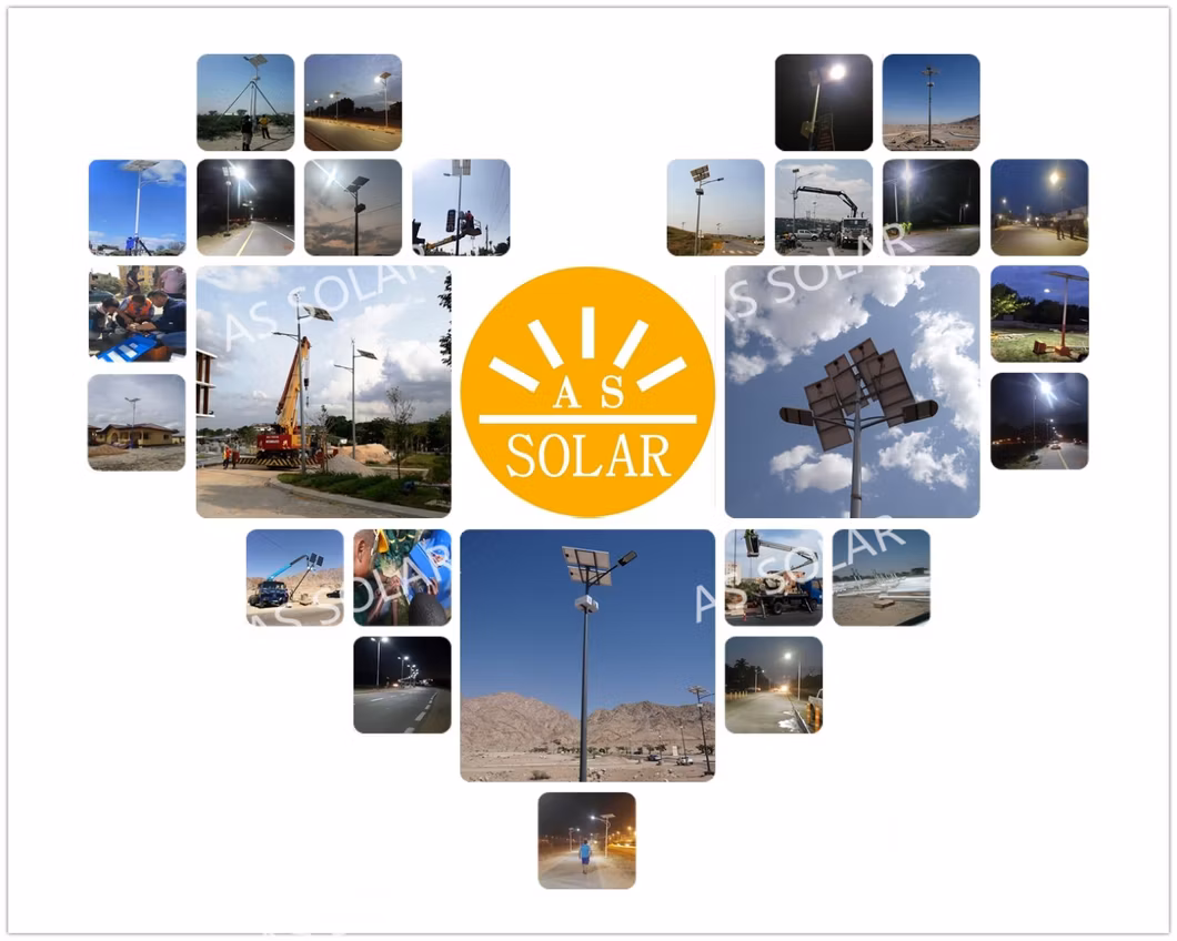15m 18m 20m 25m 30m High Mast Solar LED Lights with LED Flood Lights