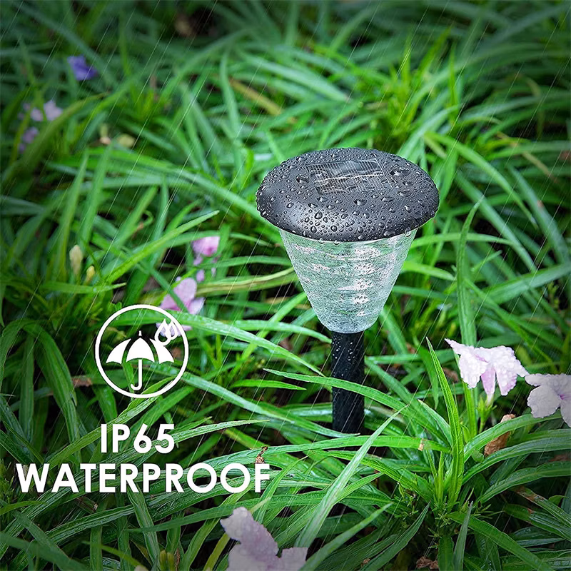 Color Changing LED Solar Landscape Lights Waterproof Path Lights RGB Outdoor Solar Powered Garden Lights for Walkway
