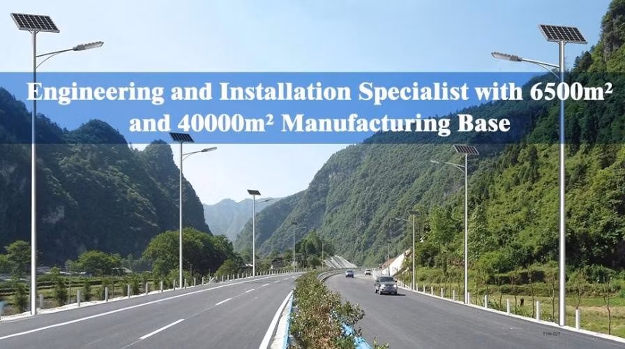 6m Light Pole 50W 60W Solar Power Street Light