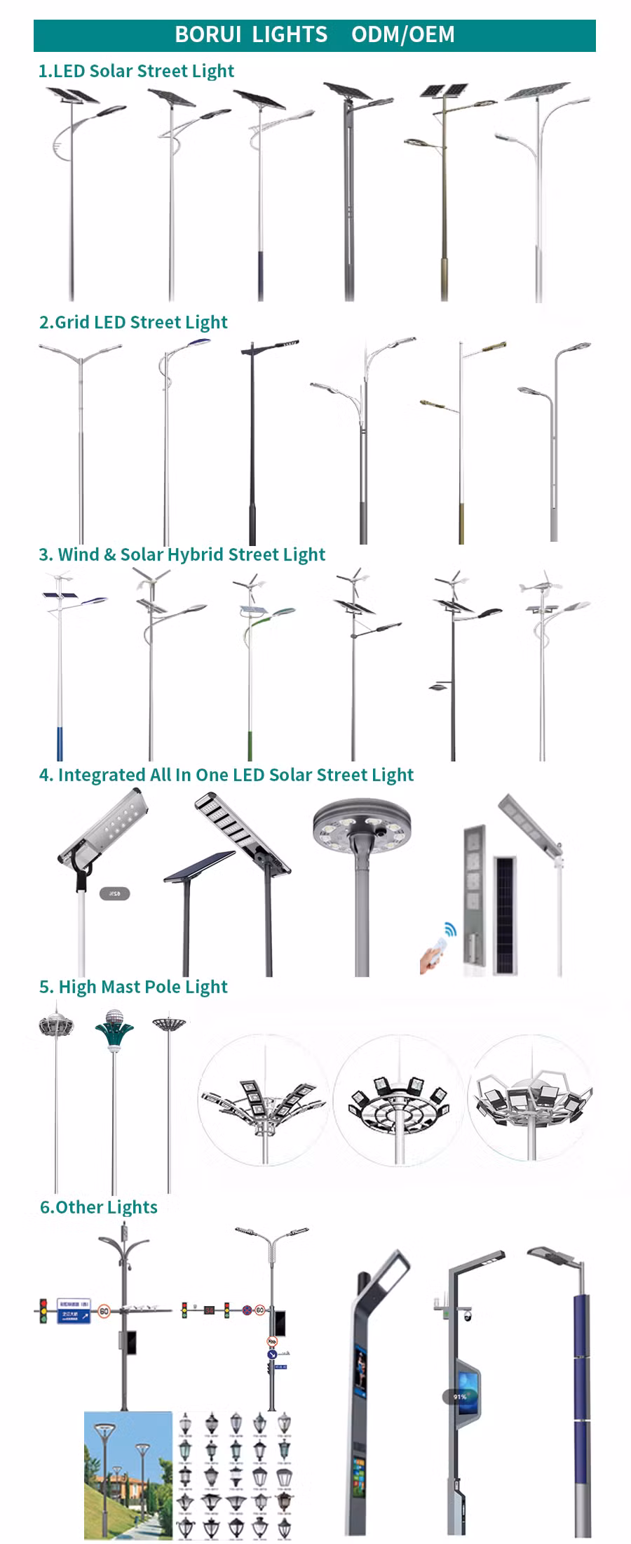 High Quality Factory Prices Hot Sale 15m 25m 30m Height Pole Customized LED High Mast Lights