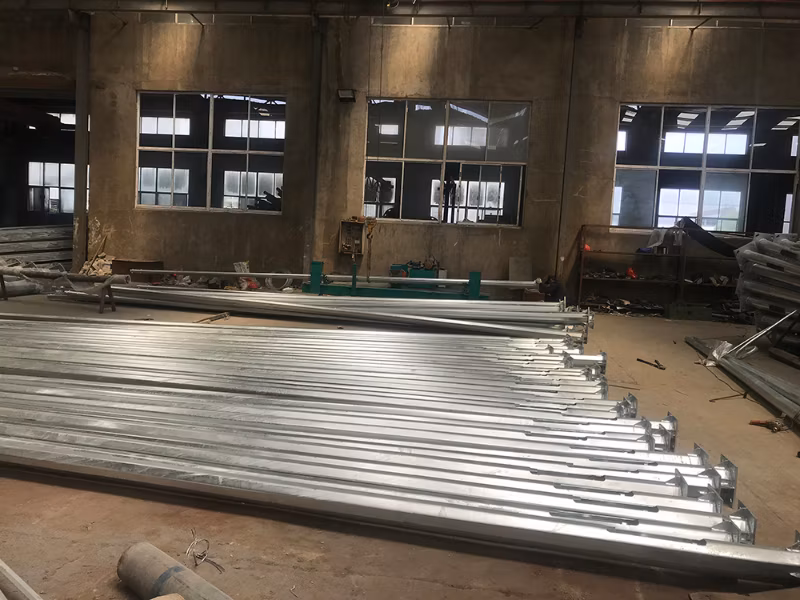 Galvanized Steel Used Street Lamp Post Square Post