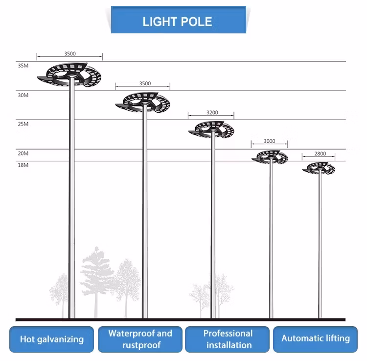 25 M High Mast Lighting Pole Garden Outdoor LED Garden Pole
