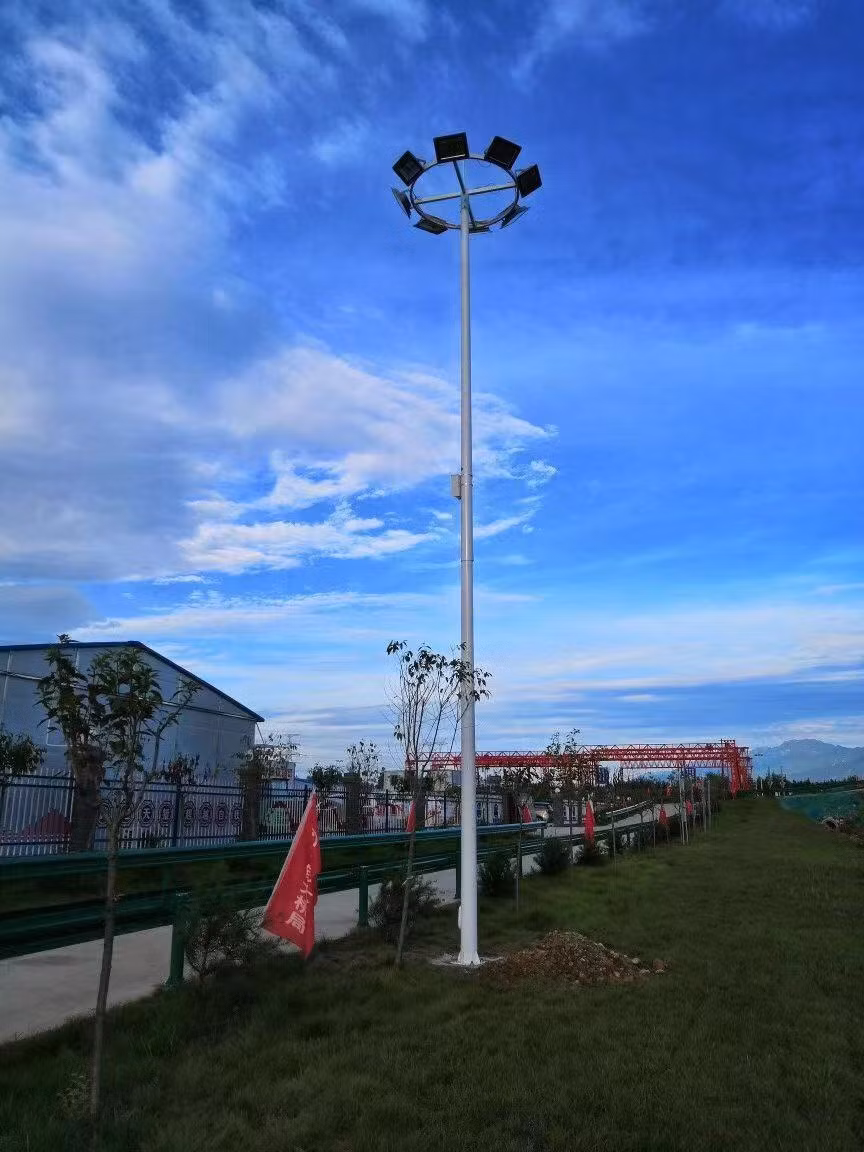 Outdoor Flood Lights High Mast Lighting 15 Meters Pole Street Light