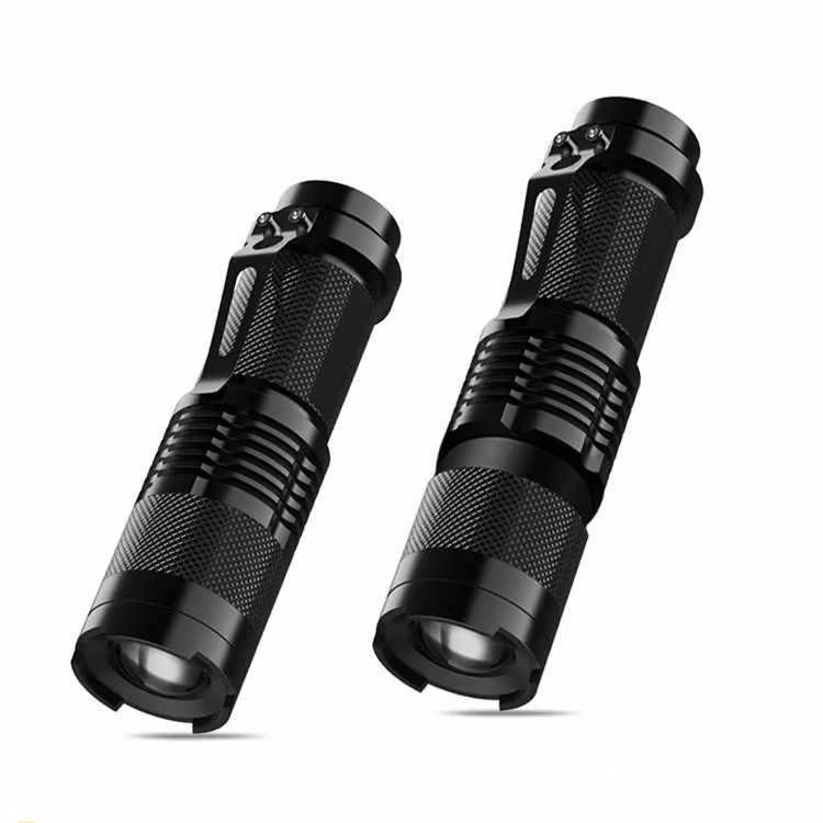 Pocket Aluminum AA Battery 395nm Ultraviolet Zoomable LED UV Flashlight Torch