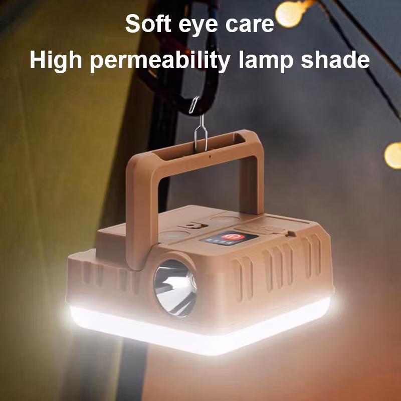 Portable Rechargeable Battery Outside Emergency Flashlight Work Light Camping Lantern for Camping Hiking