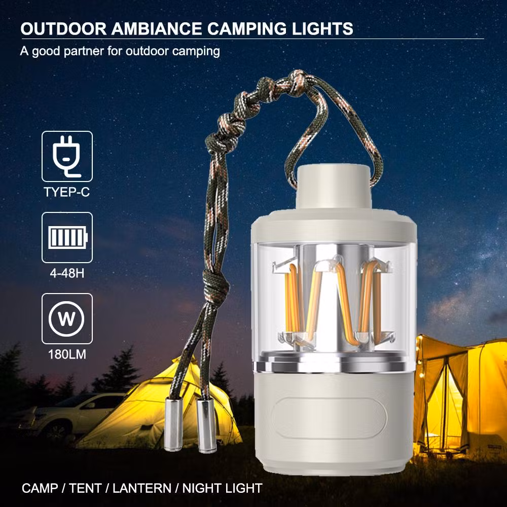Portable Camping Lantern Rechargeable Table Lamp, Multifunctional LED Lantern for Camping, Mini Horse Lantern