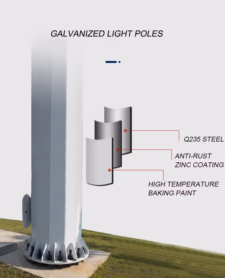 25 M High Mast Lighting Pole Garden Outdoor LED Garden Pole