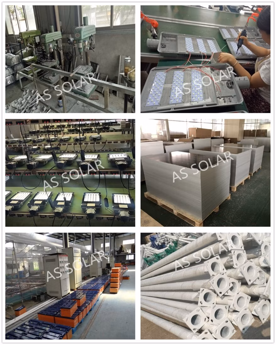 15m 18m 20m 25m 30m High Mast Solar LED Lights with LED Flood Lights