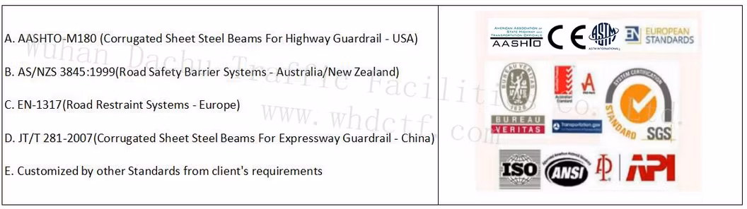 Road Crash Barrier Malaysian Guardrail with Various Post