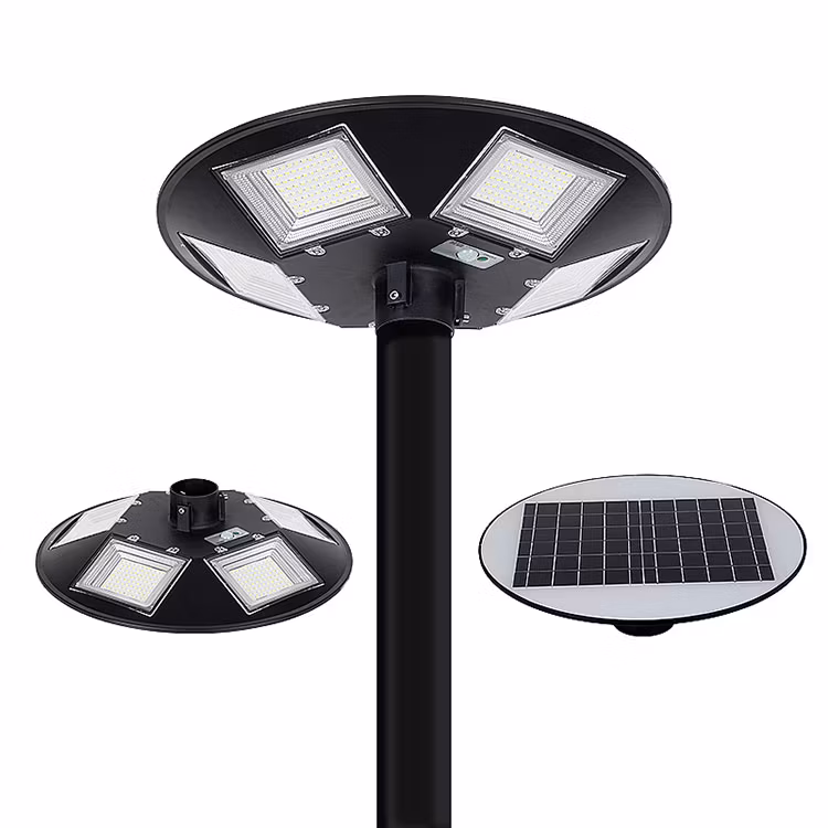 2024 Great Solar Decoration Hot Sale UFO Shape Power Garden Street Lamp with Pole 150W 250W 300W Solar Street Light