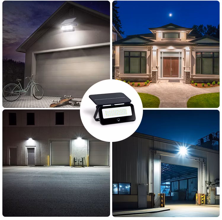 PIR Motion Sensor Automatic Garden Outdoor Fence Wall LED Waterproof IP65 Aluminum Portable Solar Charging Panel Flood Light