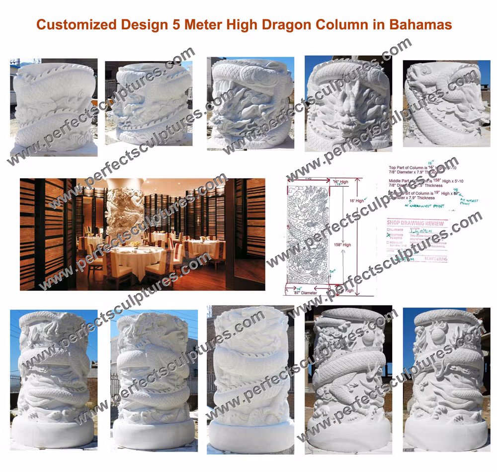 Beautiful Decorative Stone Wedding Columns Pillars (QCM122)