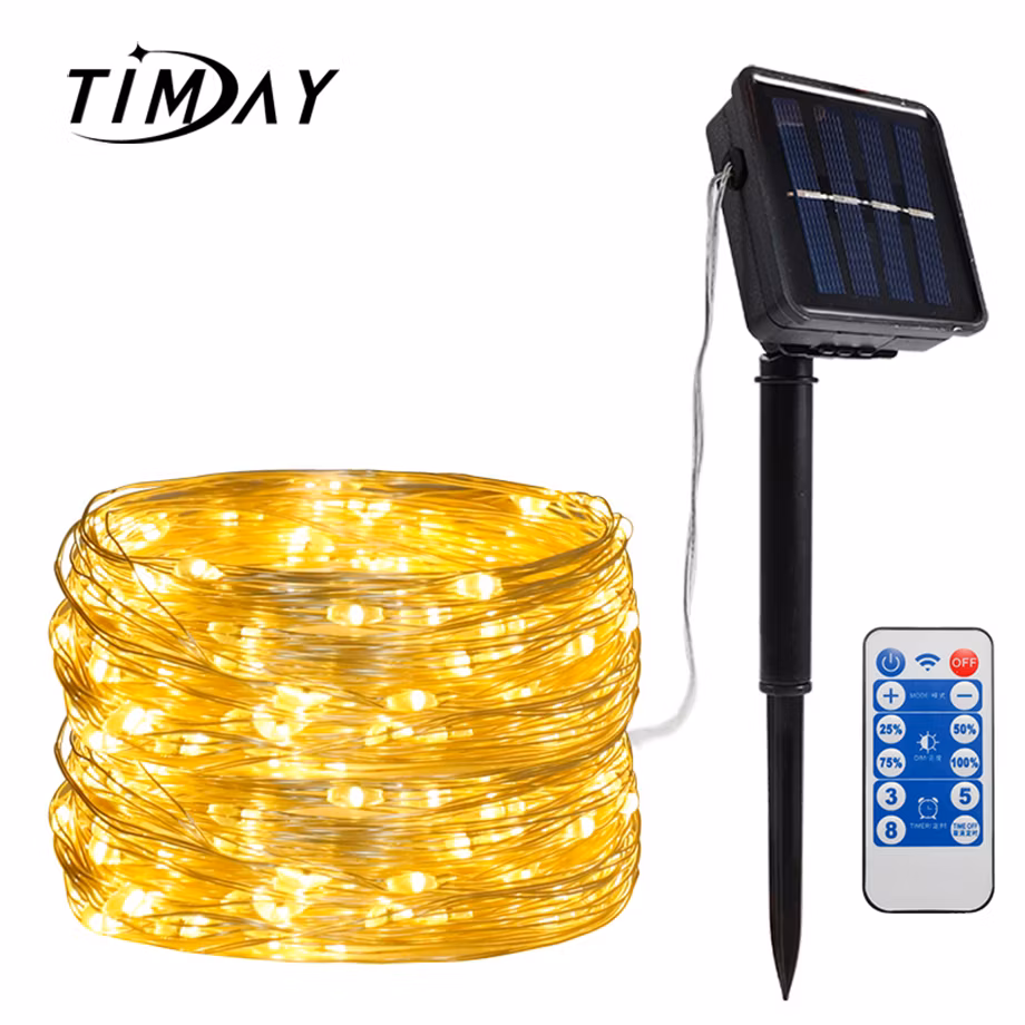 Solar LED Christmas Decorative Lights 8 Functions 50 Lights String Outdoor Waterproof Garden Lights