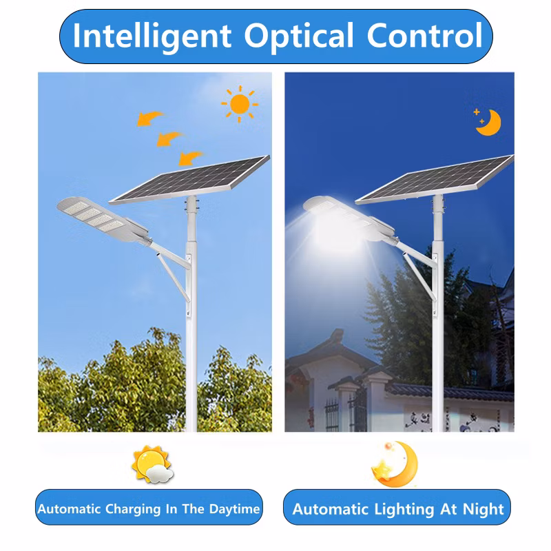 Light Messenger High Bright Solar LED Street Solar Light 50W 100W 200W 300W Split Lamp Post Best Outdoor Garden Powered LED Solar Street Lighting