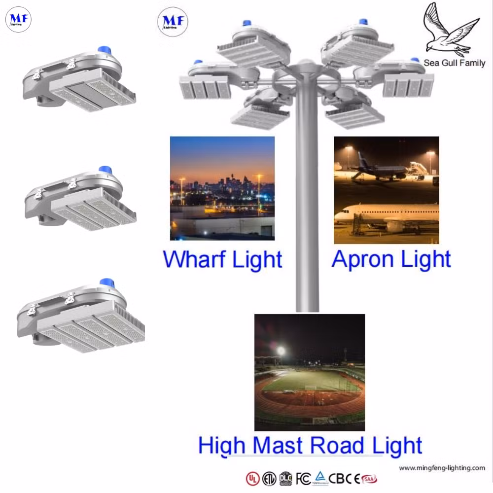 IP66 Diameter 60mm 100mm 400W 600W 800W Waterproof Outdoor Lighting Adjustable LED Flood High Mast Light for Airport Sports Stadium Wharf Road Street