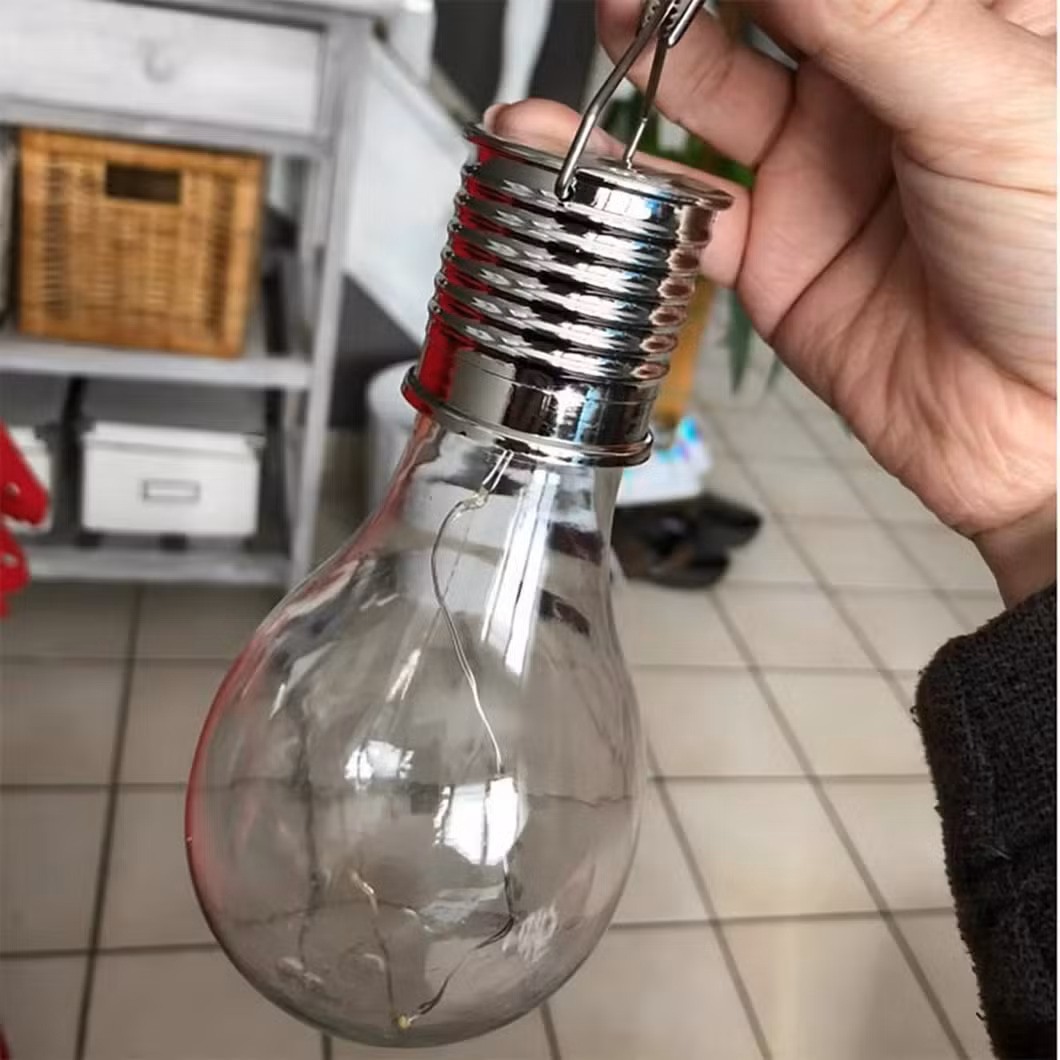 Outdoor Solar Colorful LED Bulb Lights - Festive Hanging Decoration for Garden &amp; Patio