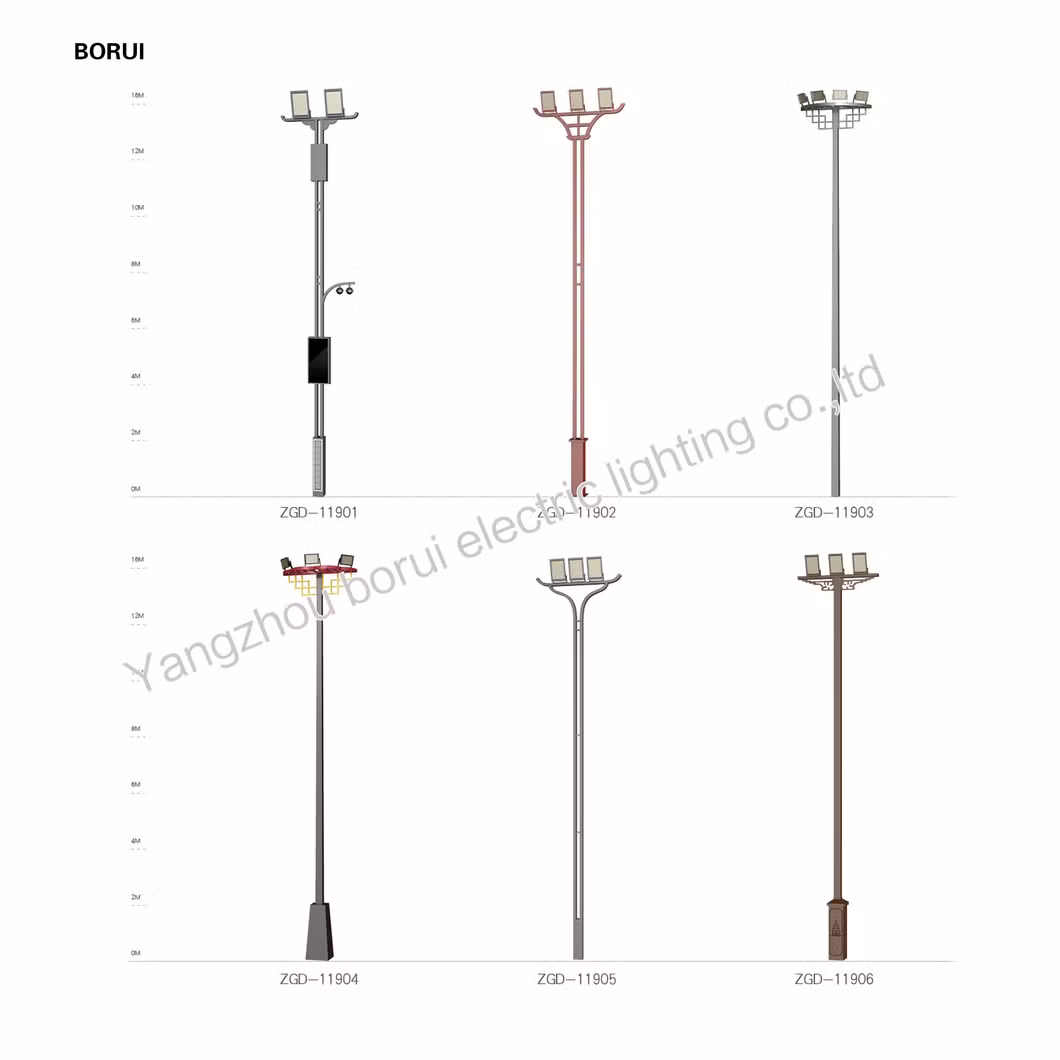 High Quality Factory Prices Hot Sale 15m 25m 30m Height Pole Customized LED High Mast Lights