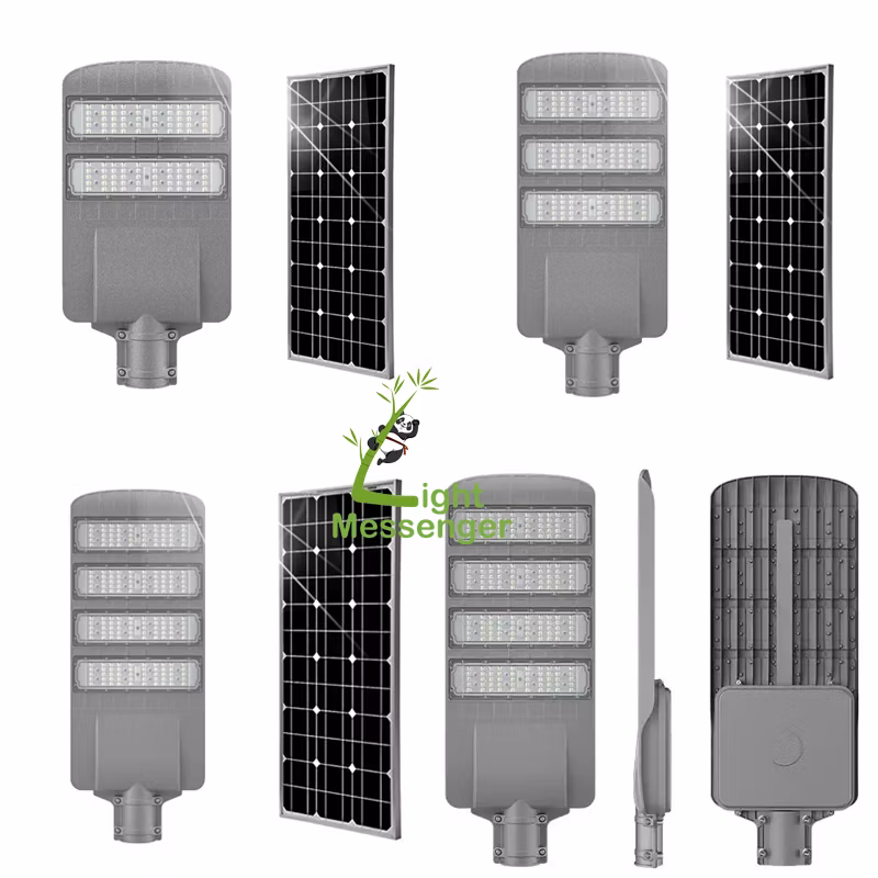 Light Messenger High Bright Solar LED Street Solar Light 50W 100W 200W 300W Split Lamp Post Best Outdoor Garden Powered LED Solar Street Lighting