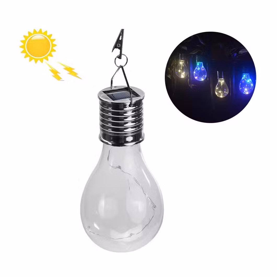 Outdoor Solar Colorful LED Bulb Lights - Festive Hanging Decoration for Garden &amp; Patio