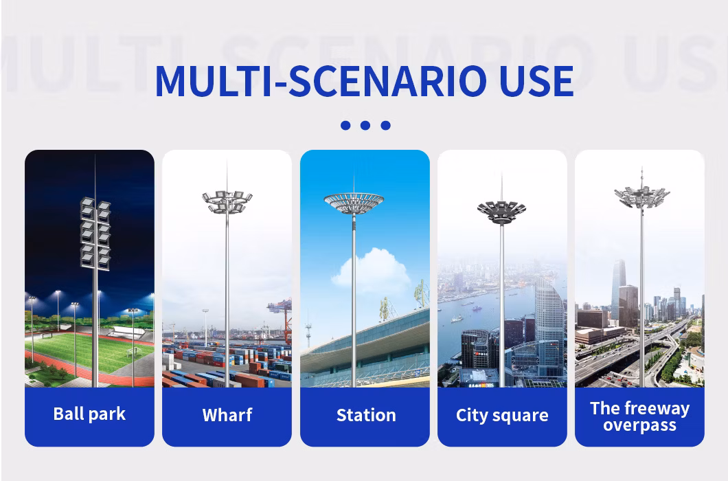 CREE 220V Xintong Packing by Cloth; Shipping Truck Galvanized High Mast Light