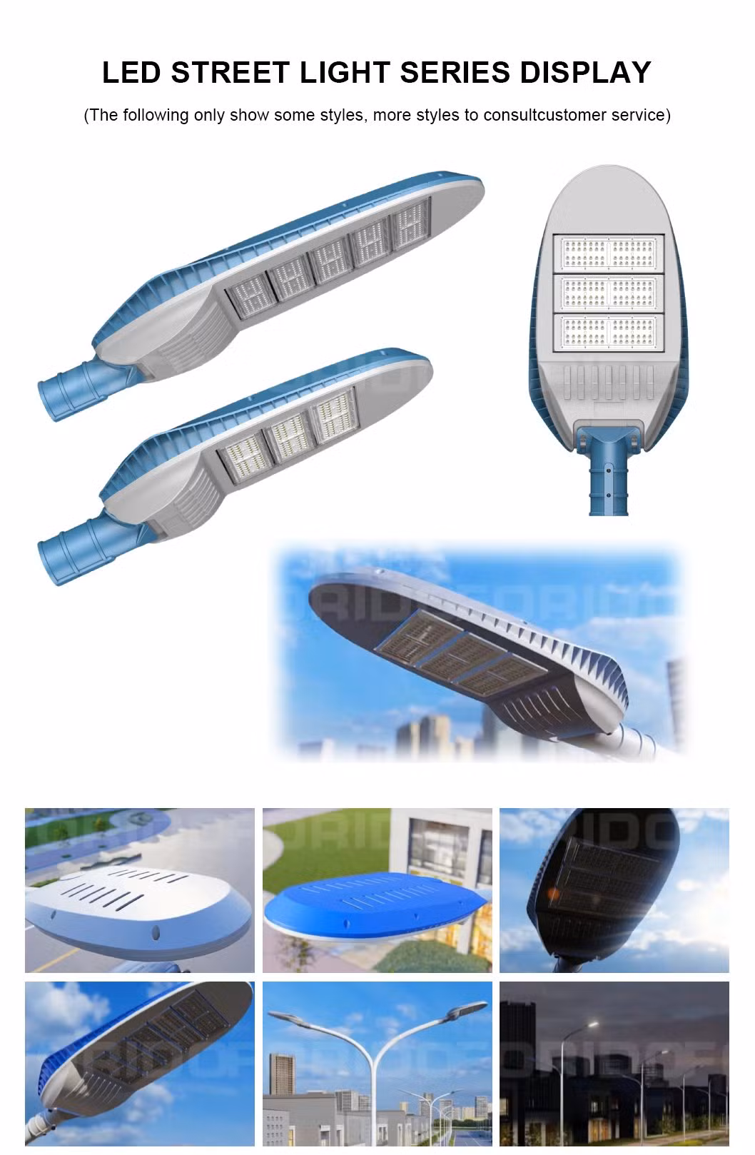 Energy-Efficient 50-300W LED Street Lights for Urban Roads