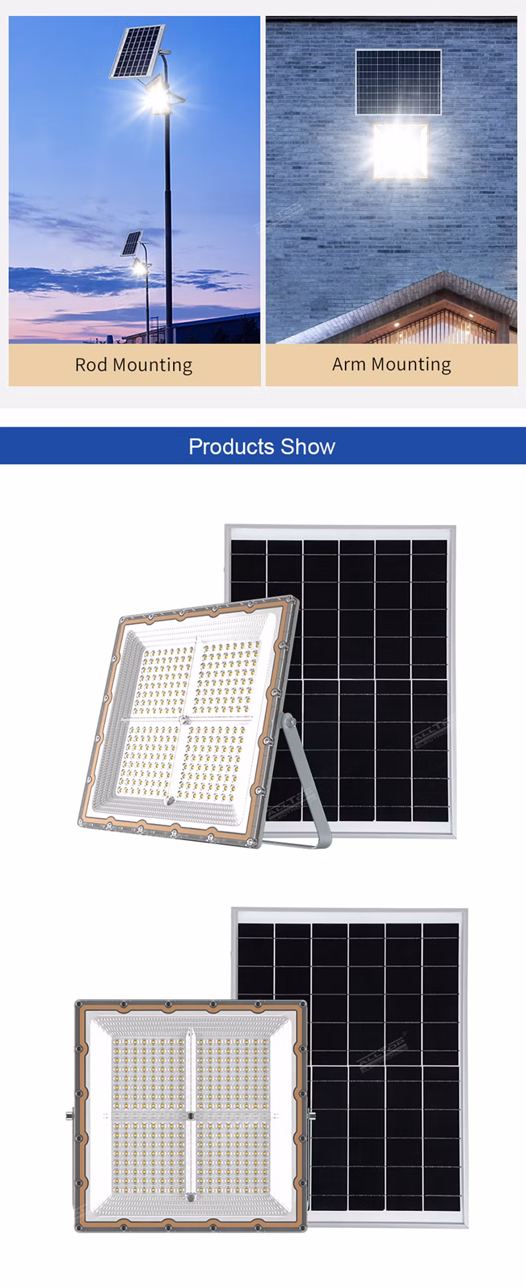 Alltop Energy Efficient Solar LED Floodlight for Street