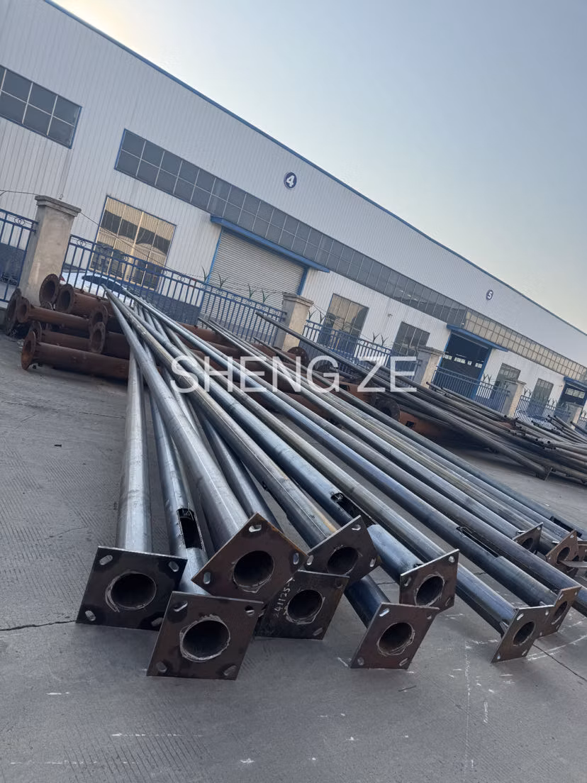 Robust Hot DIP Galvanized Lamp Post for Outdoor Areas