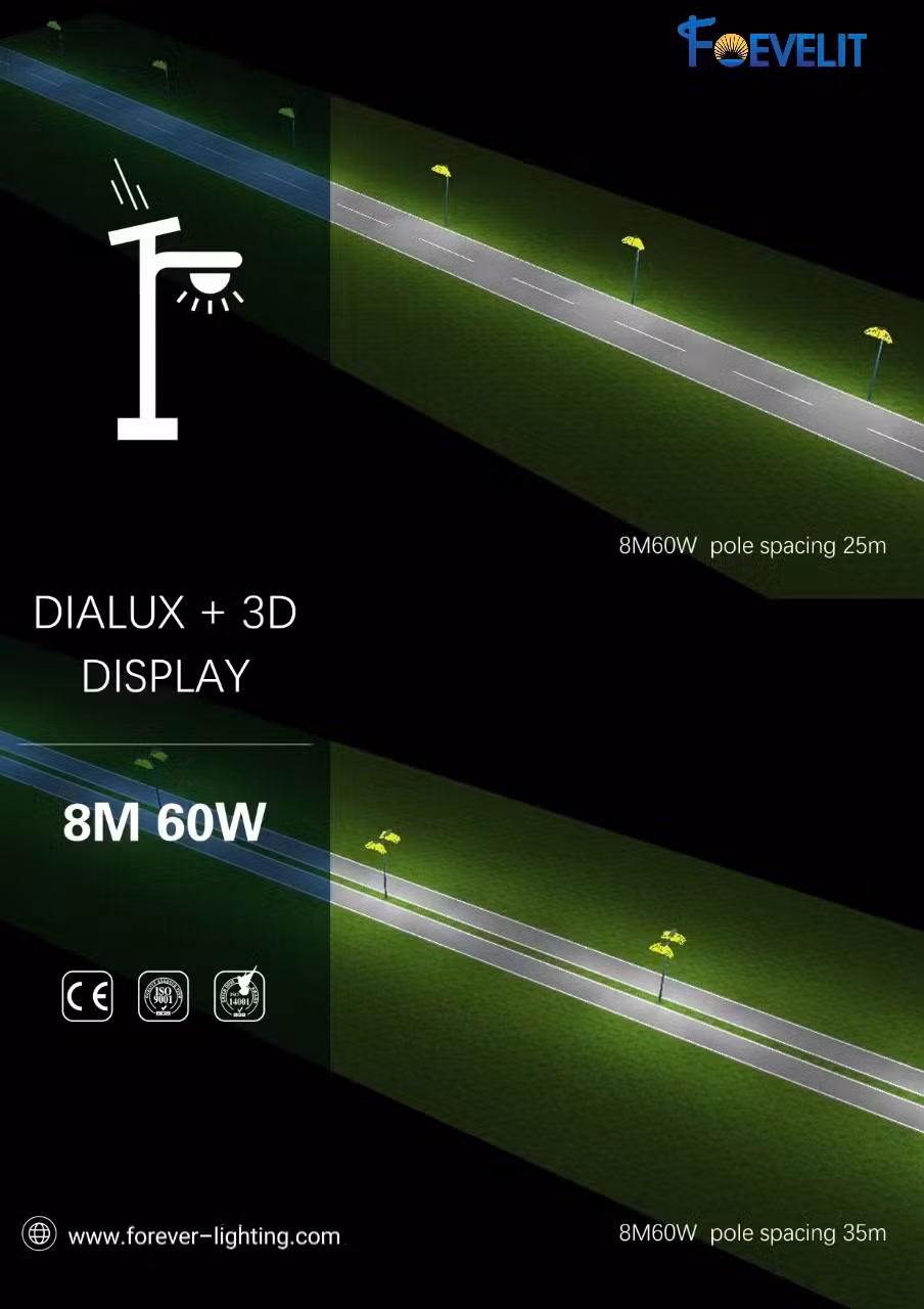 Outdoor Solar LED Street Lighting Solution with 30W LED