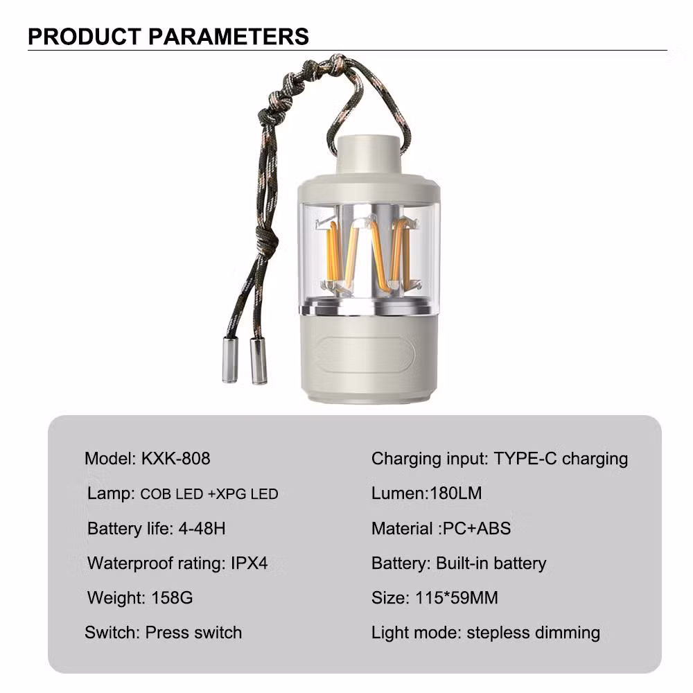 Portable Camping Lantern Rechargeable Table Lamp, Multifunctional LED Lantern for Camping, Mini Horse Lantern