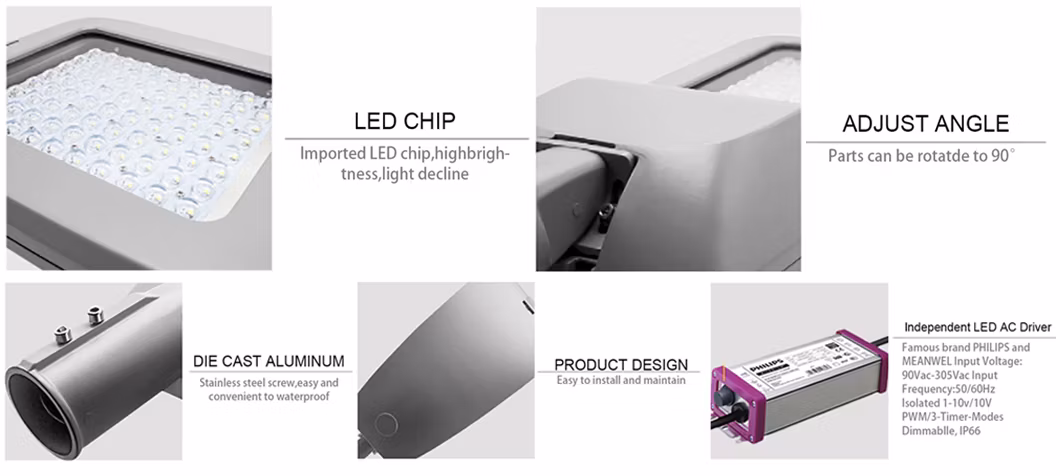 LED Street Lamp for Outdoor Garden Main Road Expressway Public Lighting 50W 80W 100W 120W 150W 200W IP66 LED Street Light