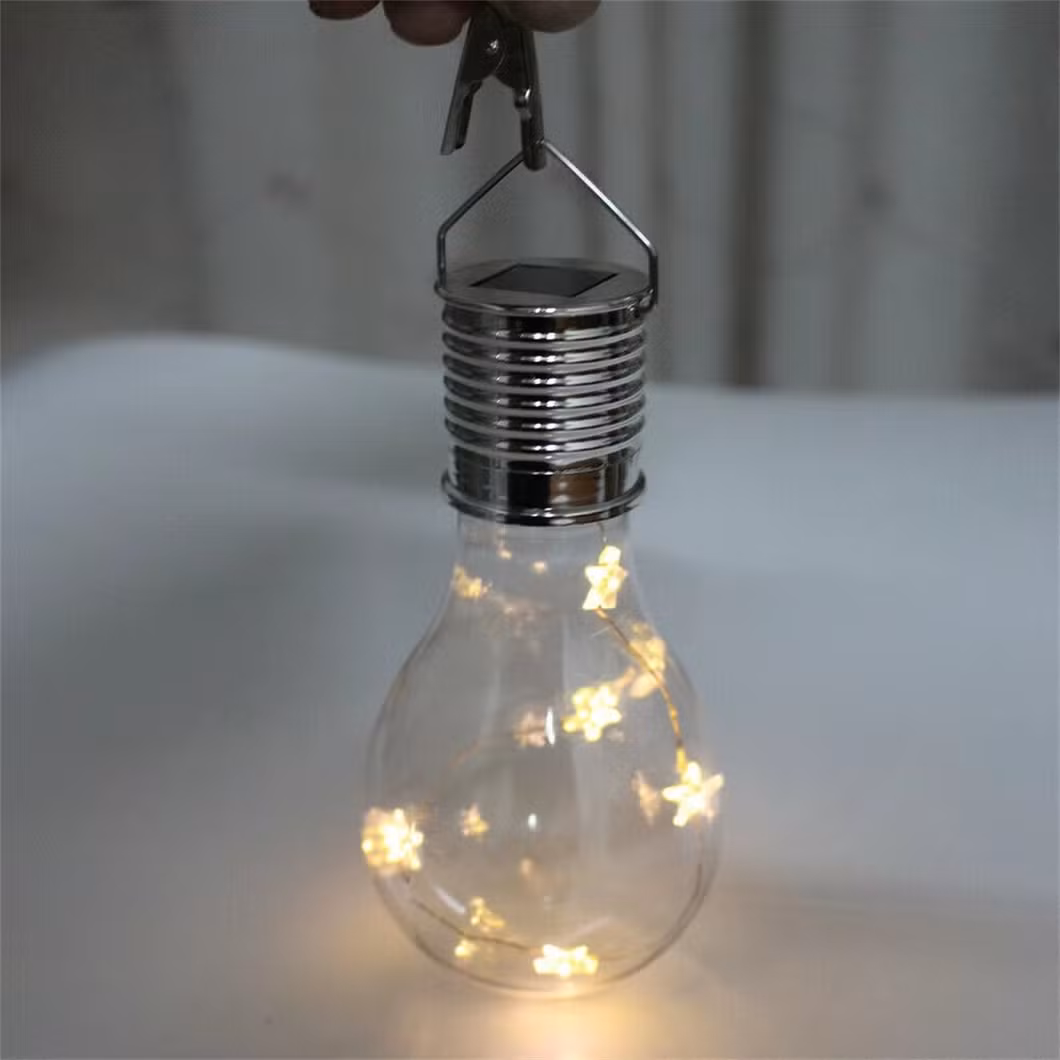 Outdoor Solar Colorful LED Bulb Lights - Festive Hanging Decoration for Garden &amp; Patio