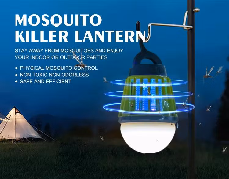 2000mAh Battery Rechargeable UV Repellent Mosquito Killer Lantern for Outdoor Camping