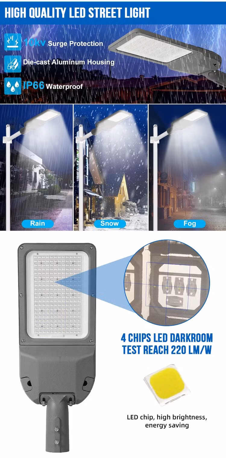 High Luminous Efficiency Outdoor Waterproof Street Light 75W 120W 180W 240W Municipal Engineering Construction LED Street Light