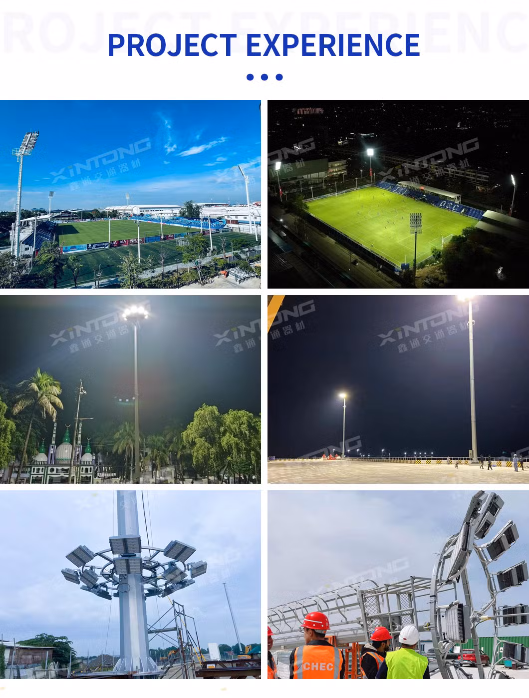 CREE 220V Xintong Packing by Cloth; Shipping Truck Galvanized High Mast Light