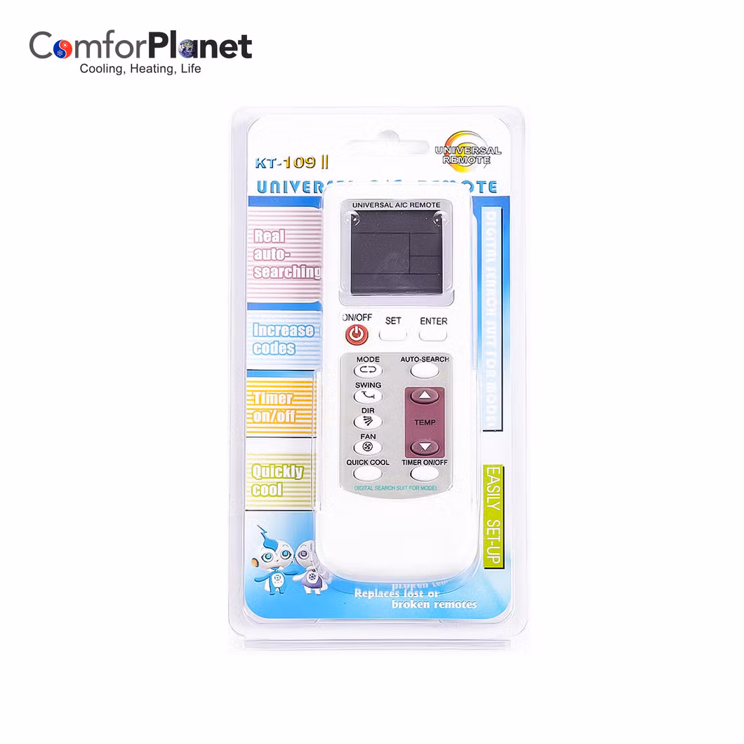 High Quality Air Conditioner Square Plastic AC Square Wireless Digital LCD Spare Parts Universal Remote Control