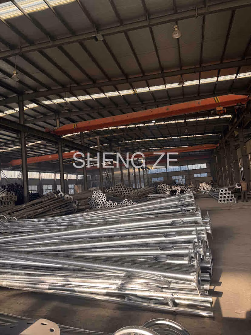 Robust Hot DIP Galvanized Lamp Post for Outdoor Areas