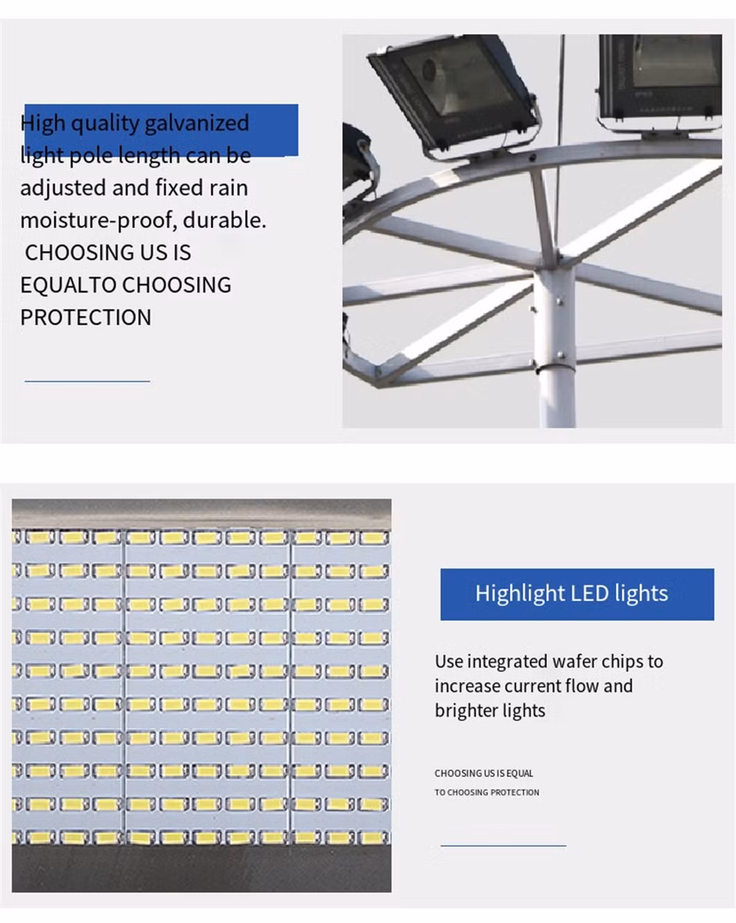 Steel Pole High Mast Tower LED Light